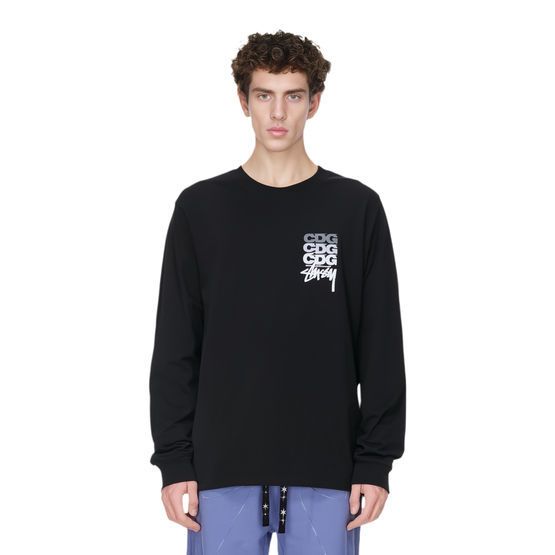 Футболка Stussy x cdg 40 Logo (разноцветная) — фото 3