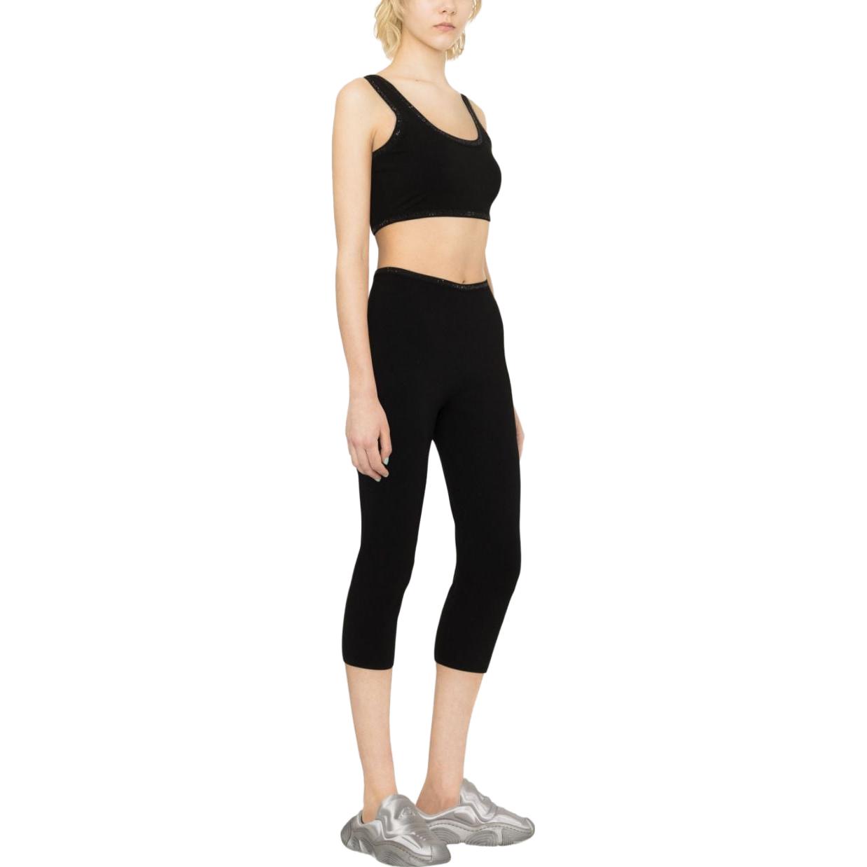 Alexander Wang rhinestone-trim cropped top