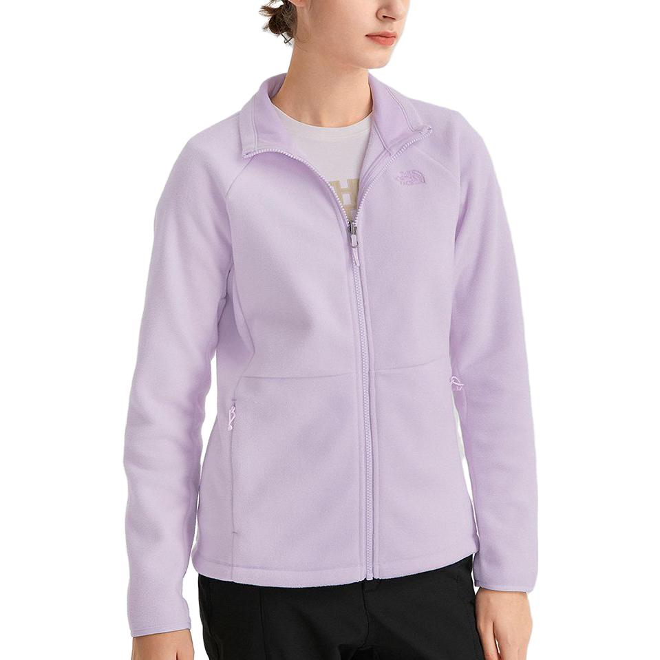 THE NORTH FACE Outdoor Thermal Fleece Lined Stand Collar Fleece Clothing Women’s Light Purple