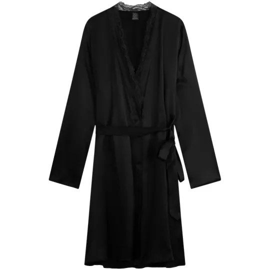CALVIN KLEIN Sleep Robe Women's Space Black