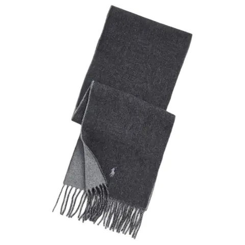 Polo Ralph Lauren Wool Blend Knit Scarves Men's Charcoal