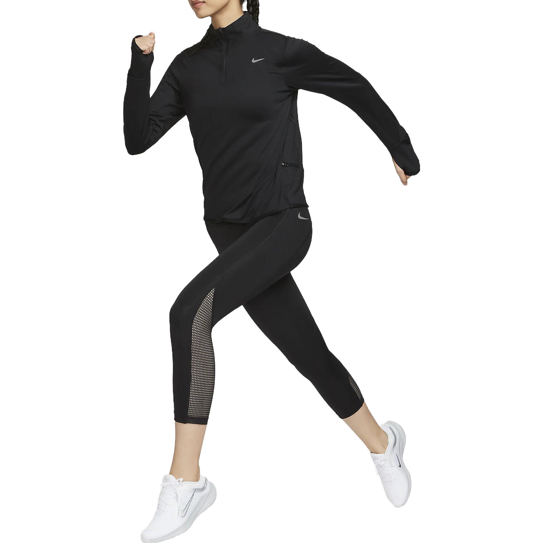 Nike Set in Sleeve Running T Shirt Women’s Black