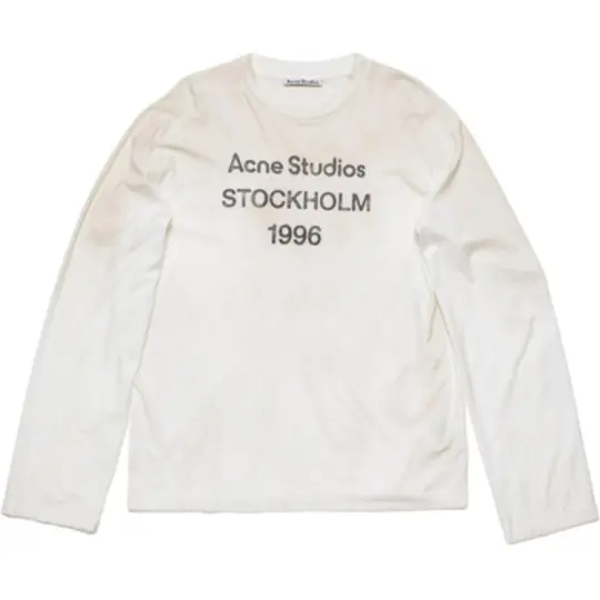 Acne Studios Logo Printed Crewneck T Shirt
