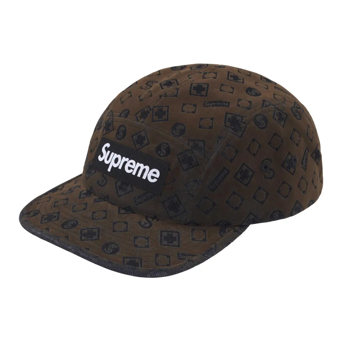Supreme flocked denim "" camp cap
