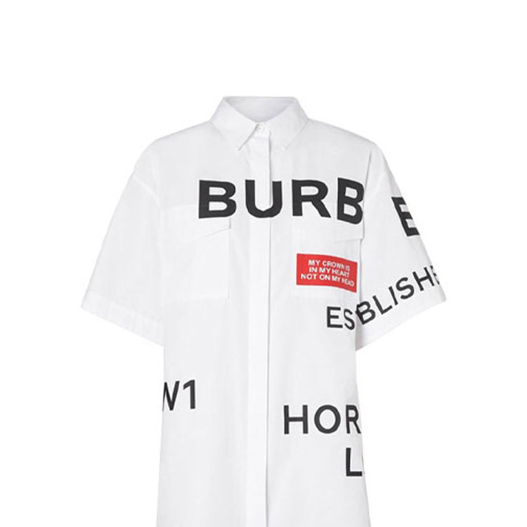 Женская рубашка Burberry (белая) — фото 3
