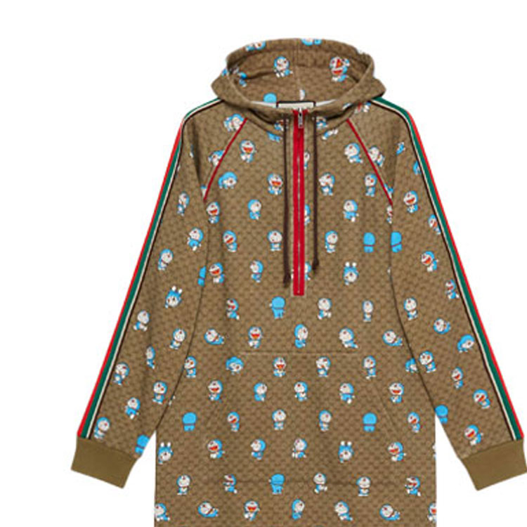 Женское платье Gucci x Doraemon (коричневое) — фото 2