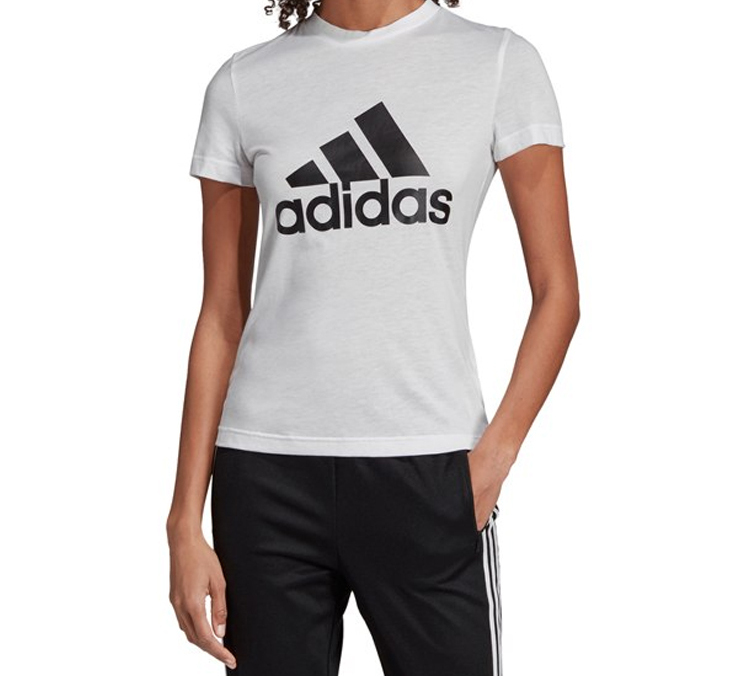 Женская футболка adidas logo (белая) — фото 3