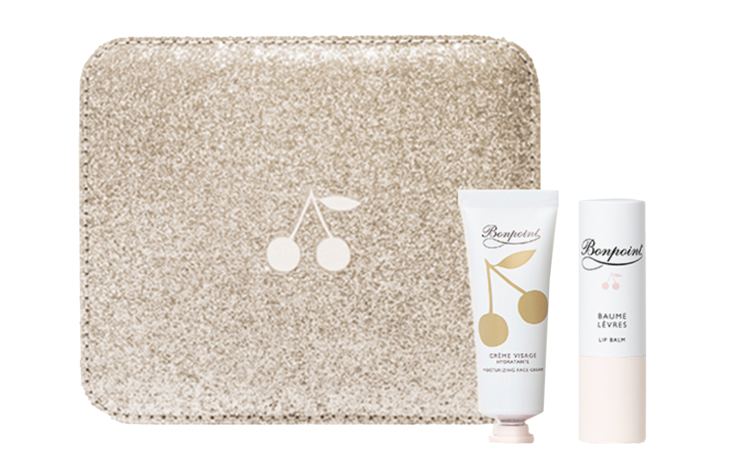 Bonpoint Moisturizing skin care set, cosmetic bag, 4g, 30 ml