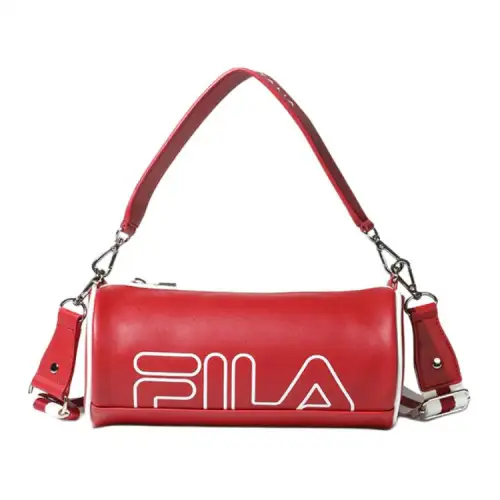 FILA PU Polyurethane Portable Crossbody Bag, Shoulder Bag Mini Unisex Red