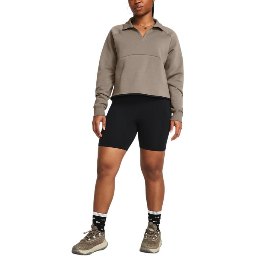 Женская толстовка Under Armour UA Unstoppable Polo (бежевая) — фото 4
