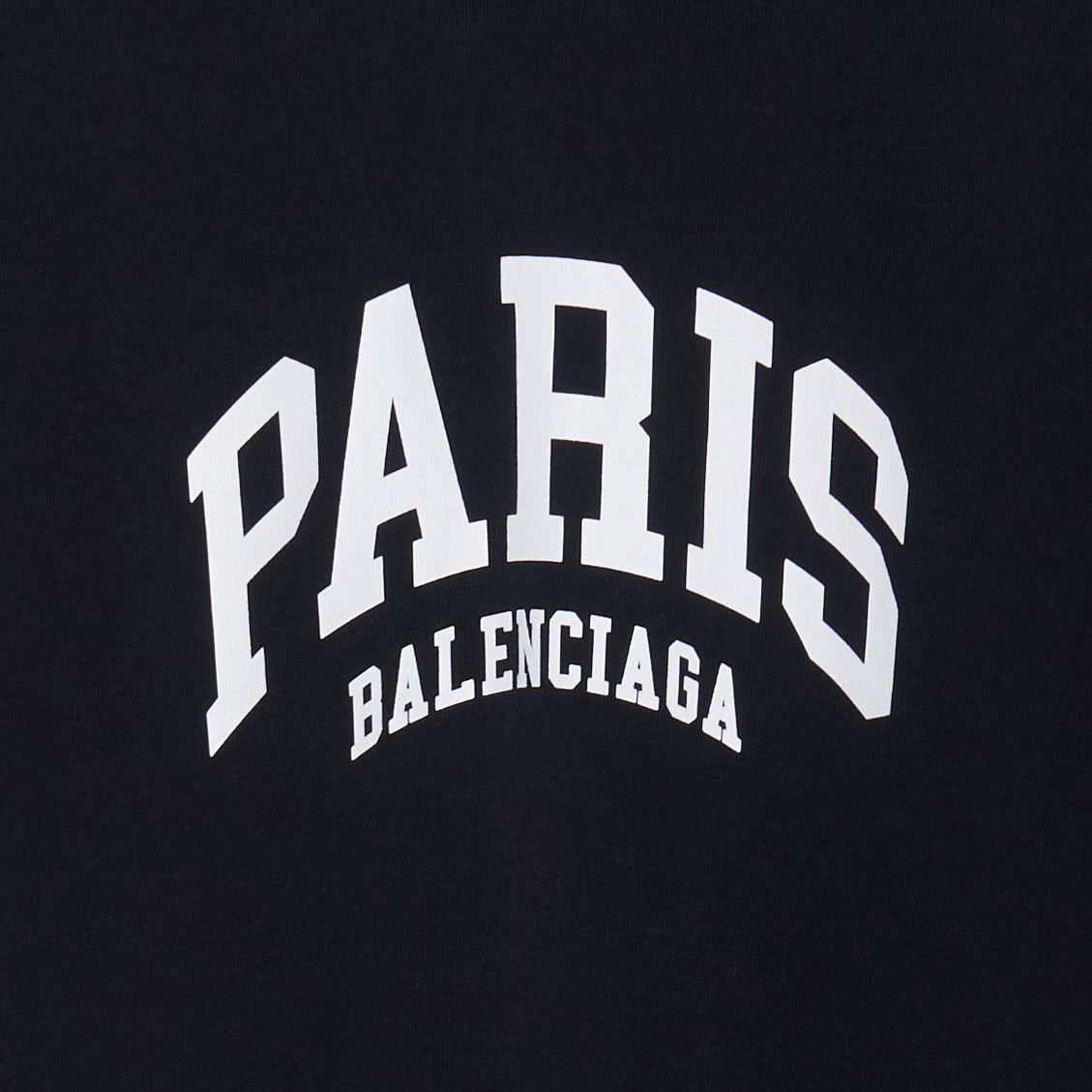 Женская футболка Balenciaga Cities Paris SS22 (черная) — фото 3