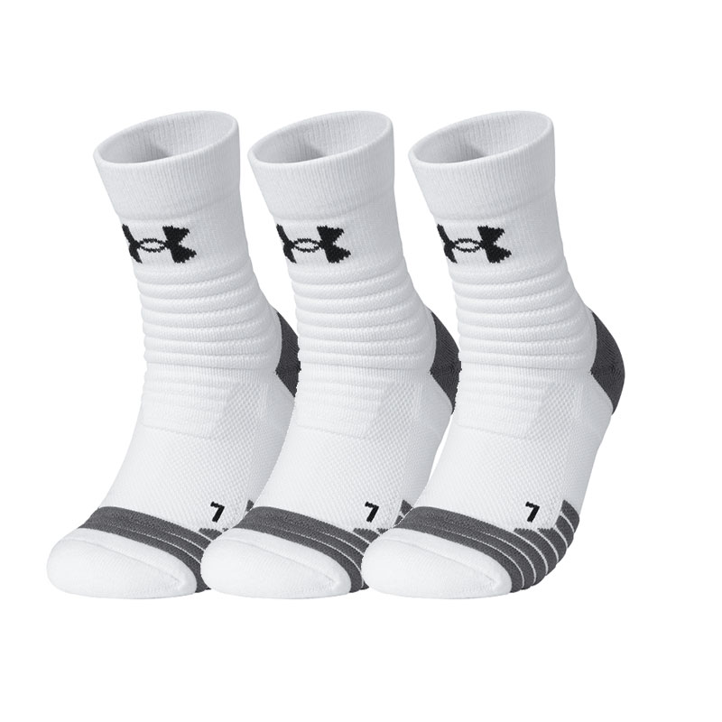 Under Armour Crew Socks Unisex Combo Set White Gray