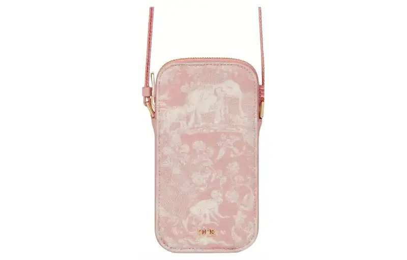 DIOR Cotton Cell Phone Pouch, Shoulder Bag, Crossbody Bag, Kids' Bag Women's Pink