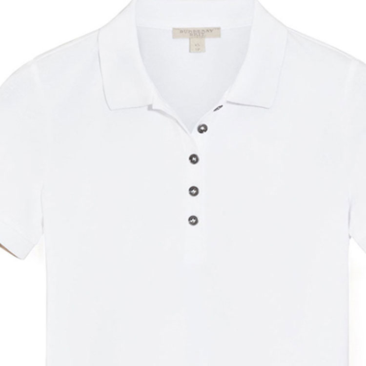 Женская футболка Burberry Polo (белый) — фото 5