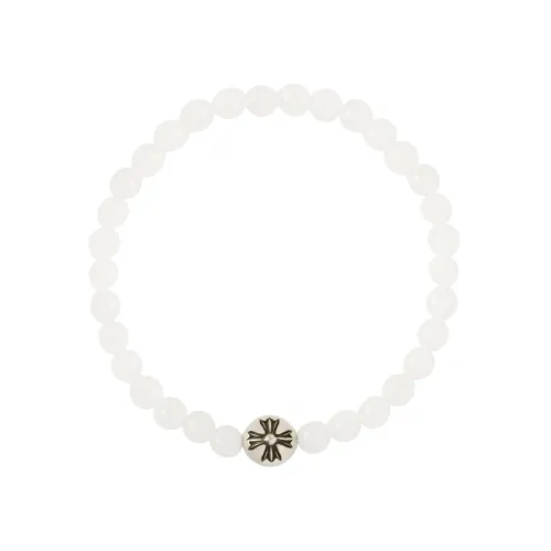 Chrome Hearts 925 Sterling Silver Beaded Bracelets Unisex White