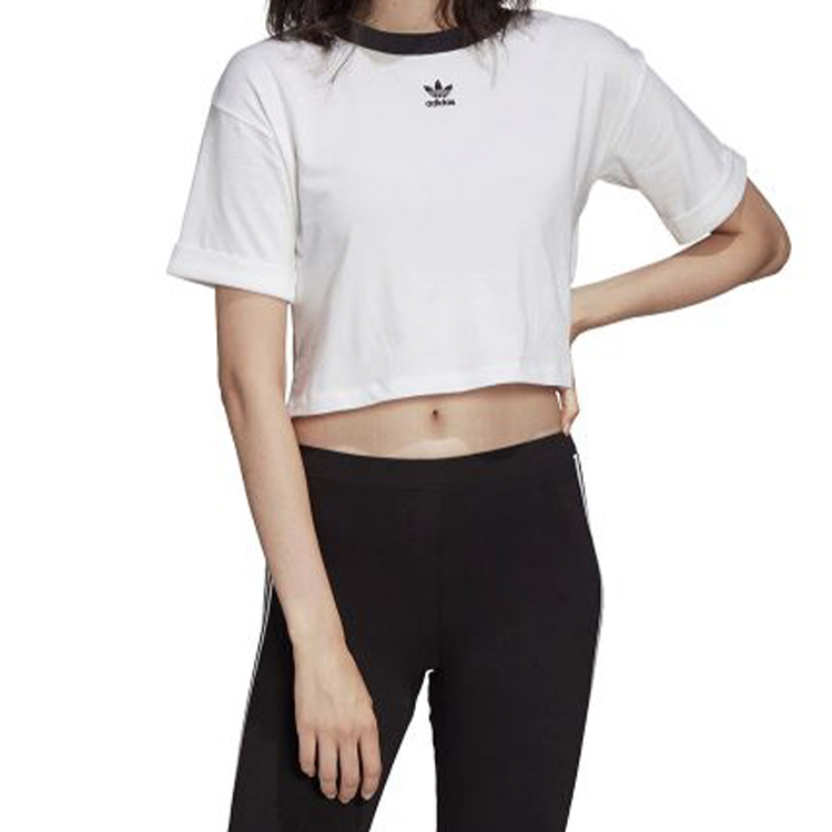 Женская футболка adidas originals Crop Top (белая) — фото 3