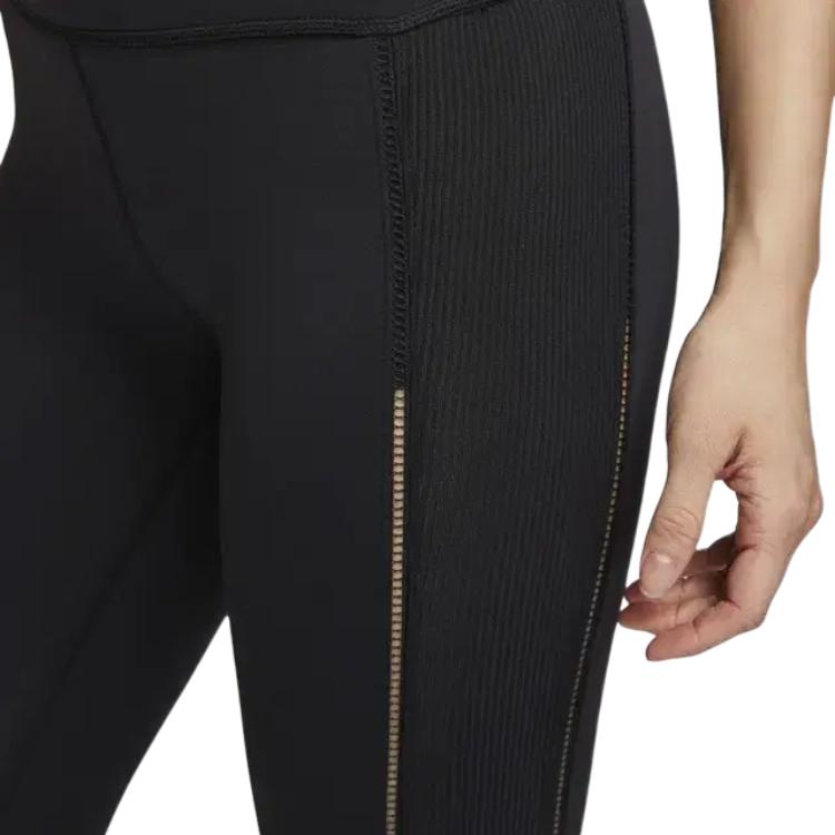 Женские штаны Nike Yoga Luxe Infinalon Ribbed (черные) — фото 7