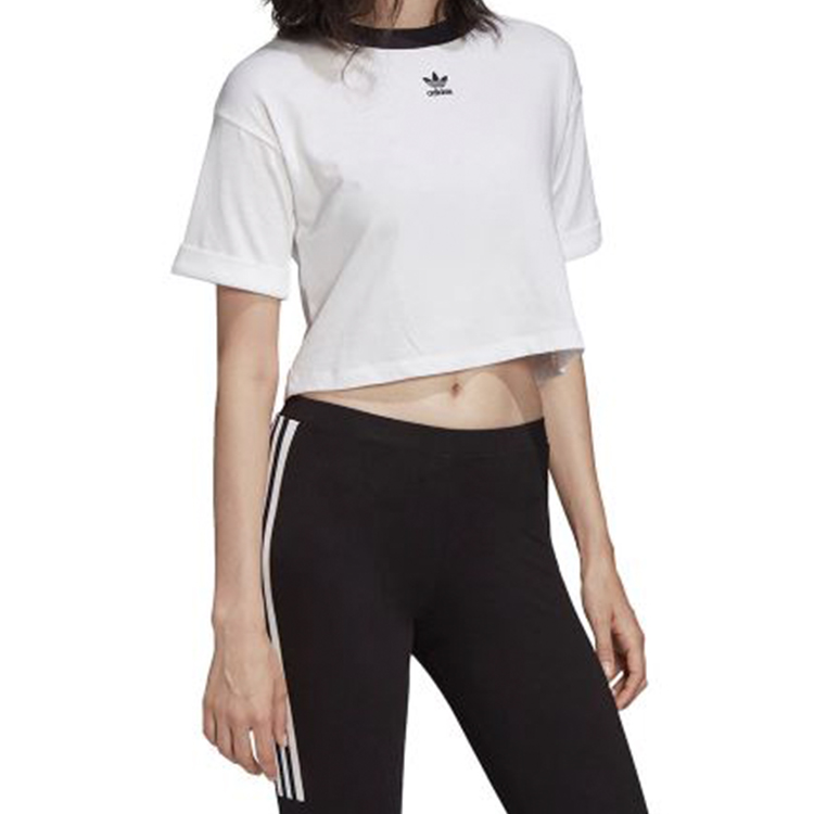 Женская футболка adidas originals Crop Top (белая) — фото 4