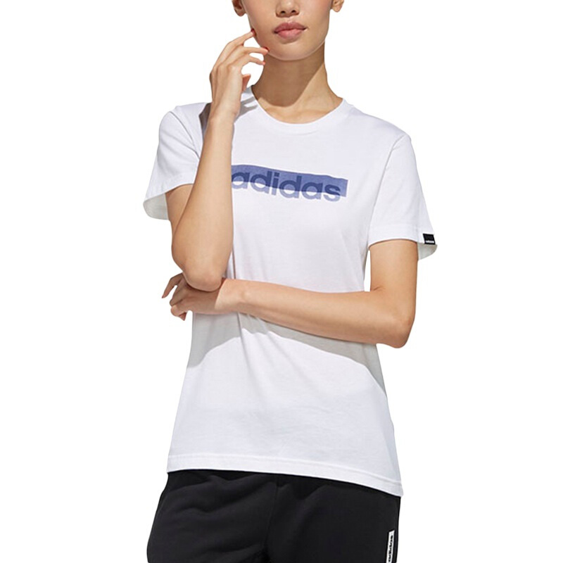 Женская футболка adidas W Boxed T (белая) — фото 3