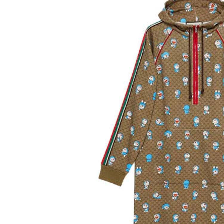 Женское платье Gucci x Doraemon (коричневое) — фото 3