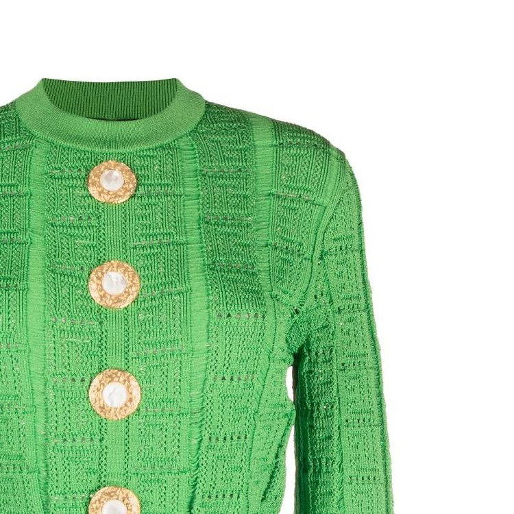 Женский свитер BALMAIN (зеленый) — фото 3