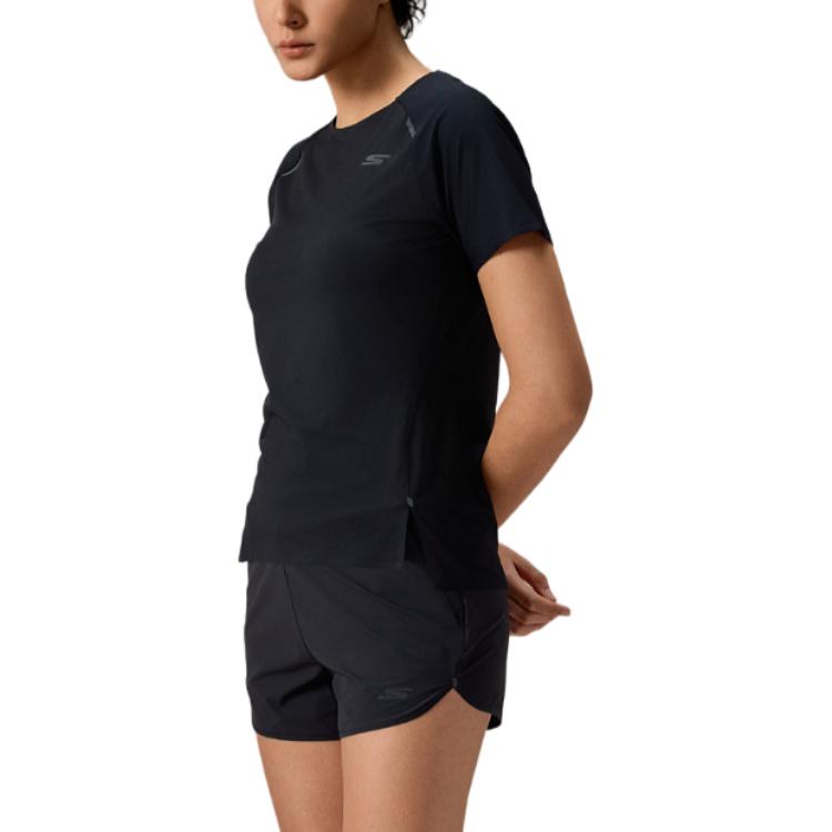 Skechers Raglan Sleeve T Shirt Women’s Carbon Black