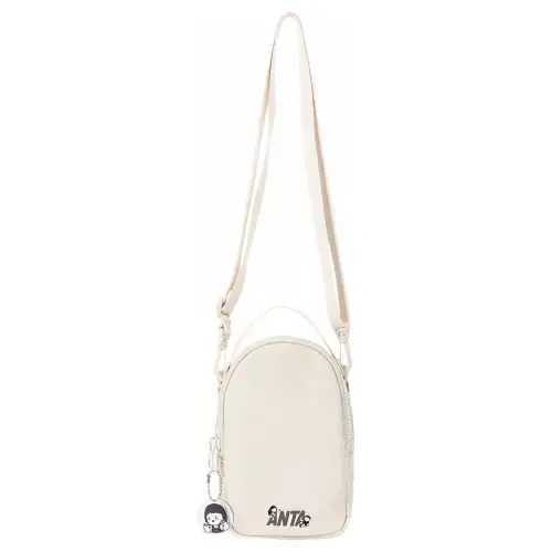 Anta Inner Child IP Collaboration Fabric Handbag, Shoulder Bag, Crossbody Bag Regular Women's Gravel Gray