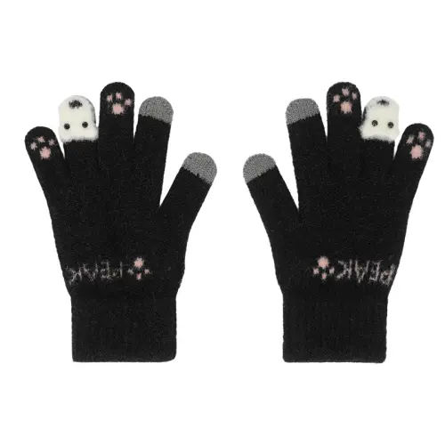 Peak comfortable five-finger structure, flexible half-finger nylon wool gloves, same style for men and women, couple style