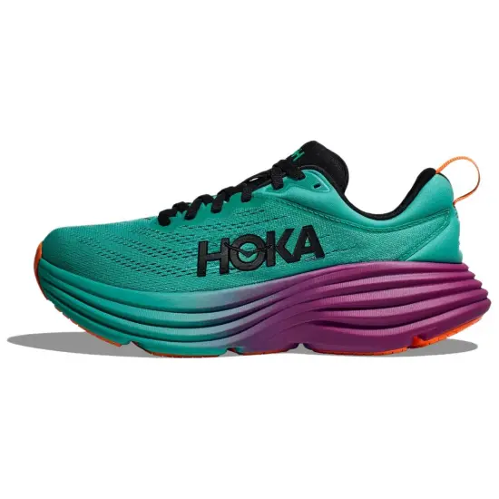 HOKA ONE ONE Bondi 8 Running Shoes Women's Low-Top Green/Purple