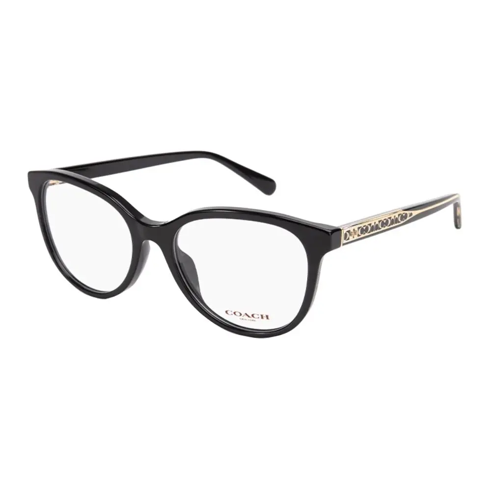 COACH Oval Eyeglass Frames Unisex Black
