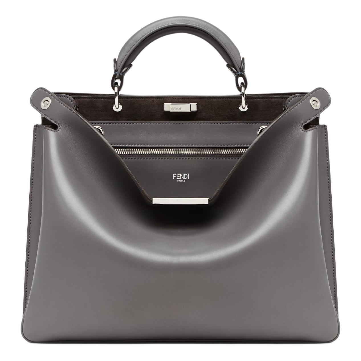 Мужская сумка Fendi Peekaboo Soft (серая)