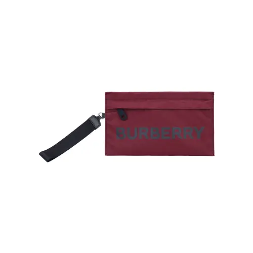 Burberry Nylon Clutch Women's Burgundy