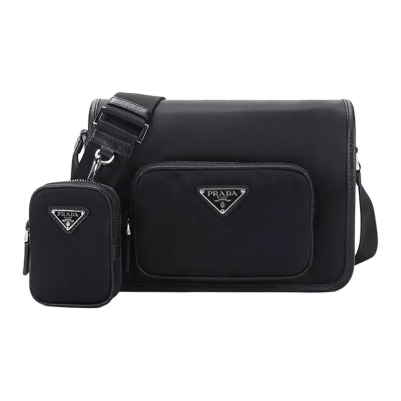 PRADA Recycled Nylon Bag Strap, Crossbody Bag, Shoulder Bag Regular Men's Black