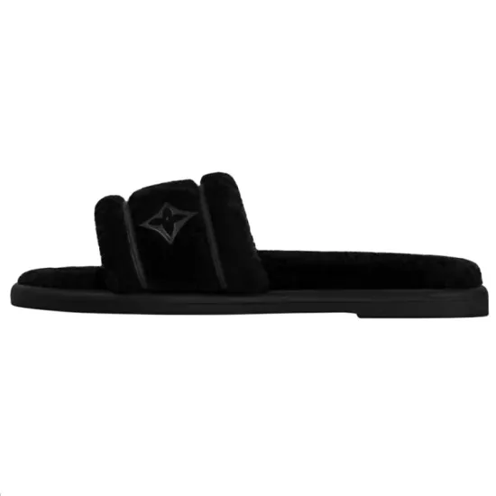 LOUIS VUITTON Bliss Slide Slippers Women's Black