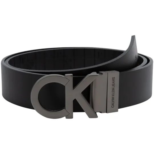 CALVIN KLEIN Cow Leather Belts Men's Space Black 3.5cm