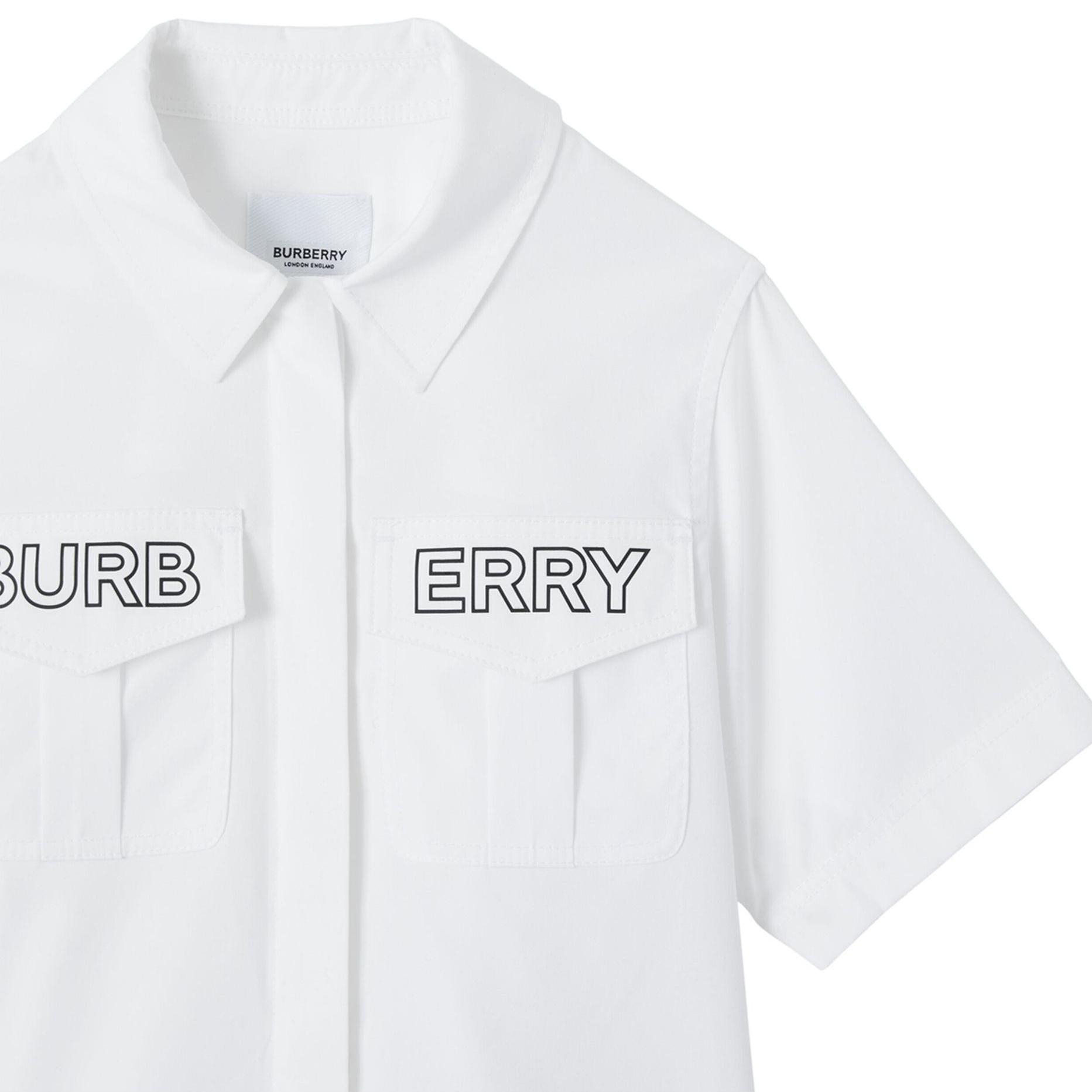 Футболка Burberry (белая) — фото 4