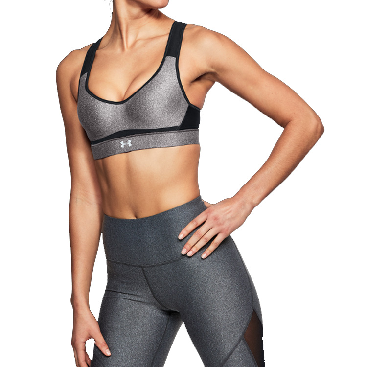 Under Armour HeatGear Sports Underwear Women’s Carbon Heather Light Gray Moderate