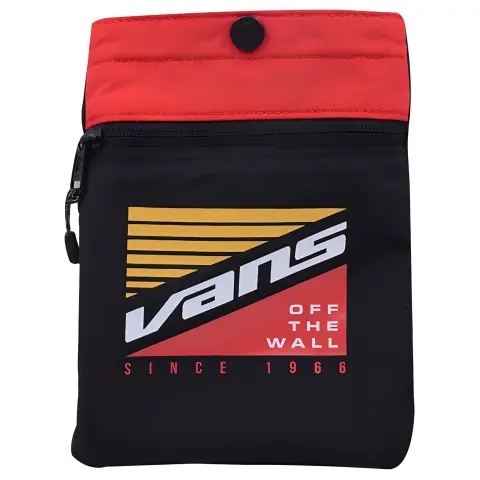 Vans Multi Pocket Nylon Shoulder Bag, Crossbody Bag Regular Unisex Black