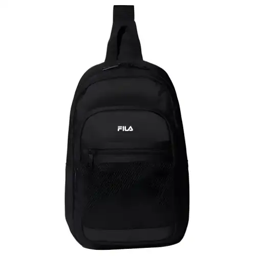 FILA Nylon Crossbody Bag, Shoulder Bag Regular Unisex Black
