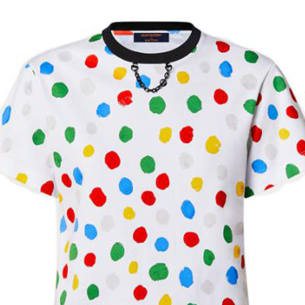 Женская футболка Louis Vuitton x Yayoi Kusama с принтом (белая) — фото 5