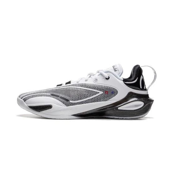 LINING Flash Strike 11 Basketball Shoes Men Low-Top Black White