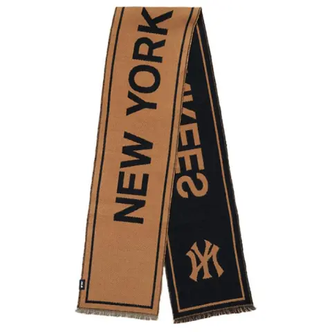 MLB Acrylic Knit Scarves Unisex Black/Camel