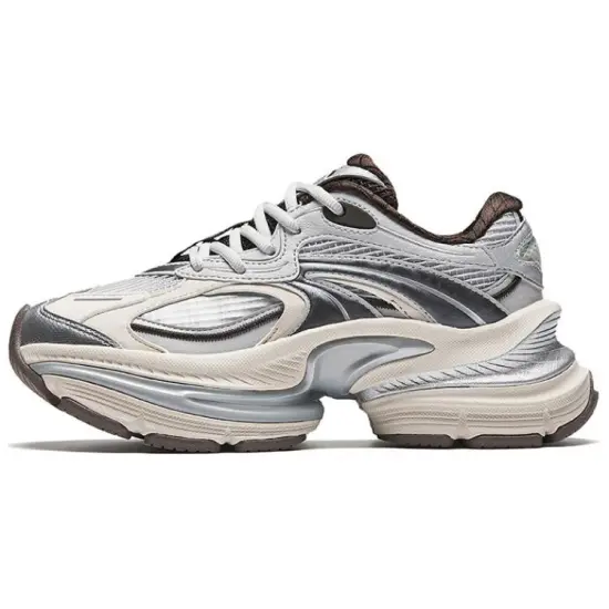 ANTA Casual Shoes Women's Low-Top Gray Silver
