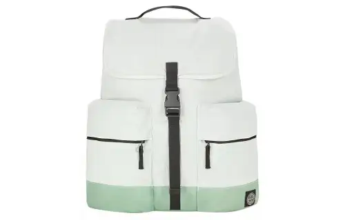 STONE ISLAND Linen Nylon Backpack Men's Light Green