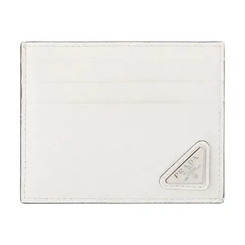 PRADA Saffiano Leather Card Holder Men's White