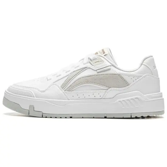 LiNing Common 80s Anti-Slip Wear-Resistant Low-Top Skateboard Shoes Women's White