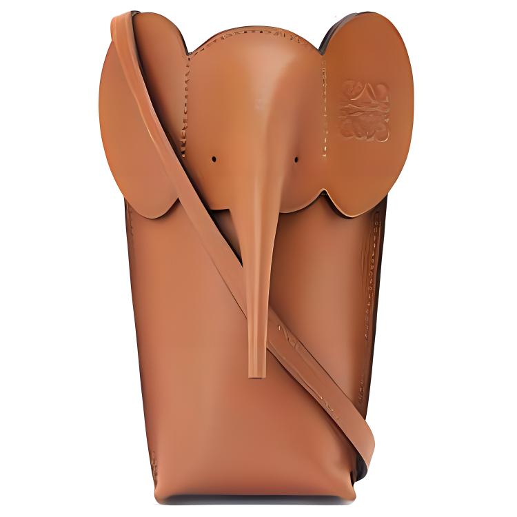 Женская сумка LOEWE Elephant (коричневая)