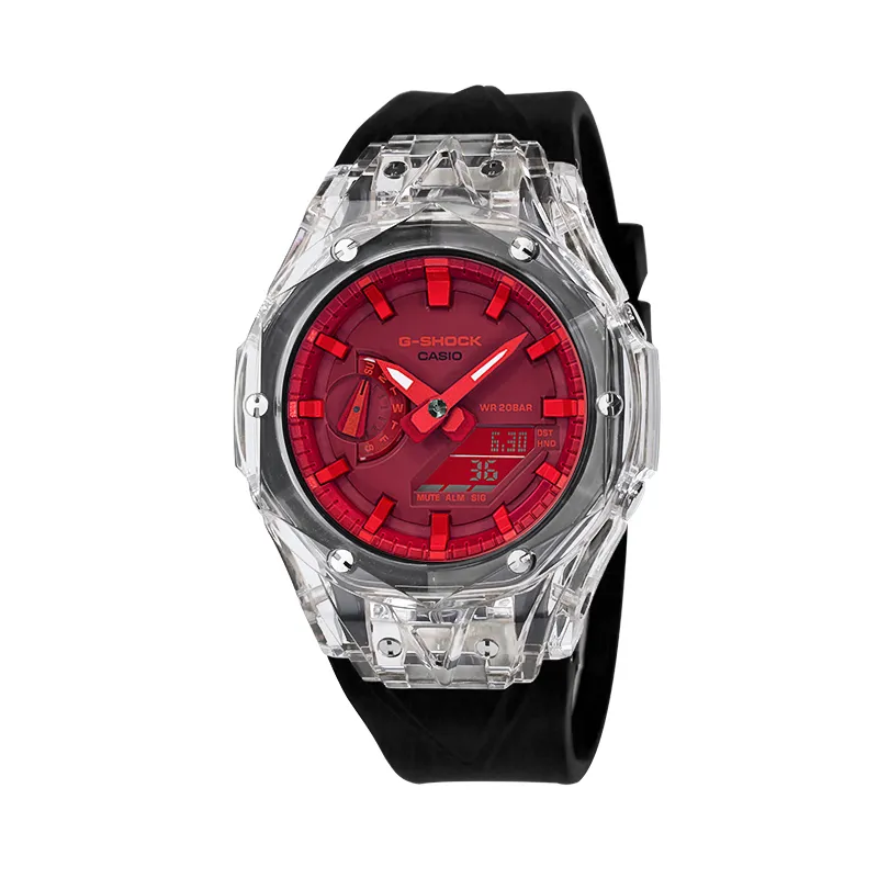 CASIO Unisex Liquid Crystal/Analog Dual Display Series Red Watch