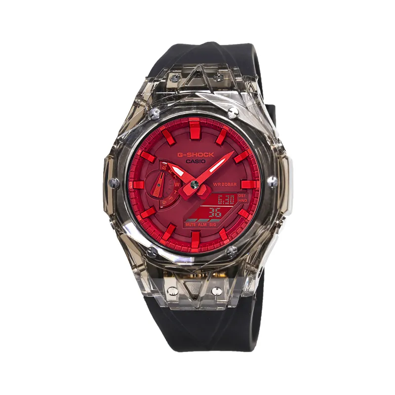 CASIO Unisex Liquid Crystal/Analog Dual Display Series Red Watch