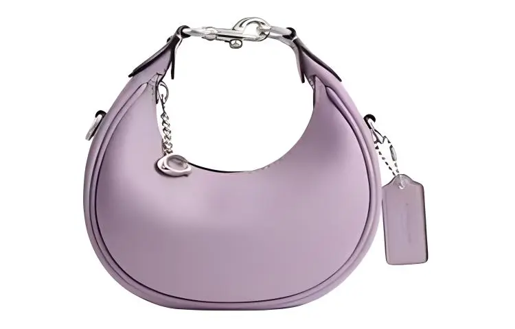 COACH JONIE Cow Leather Shoulder Bag, Crossbody Bag, Handbag Mini Women's Silver & Light Purple